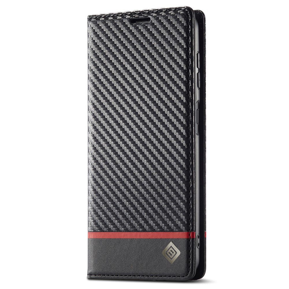 LC.IMEEKE Til Samsung Galaxy A15 5G / A15 4G Telefoncover Kulfibertekstur Skal PU Lædercover