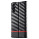 LC.IMEEKE Til Samsung Galaxy A15 5G / A15 4G Telefoncover Kulfibertekstur Skal PU Lædercover