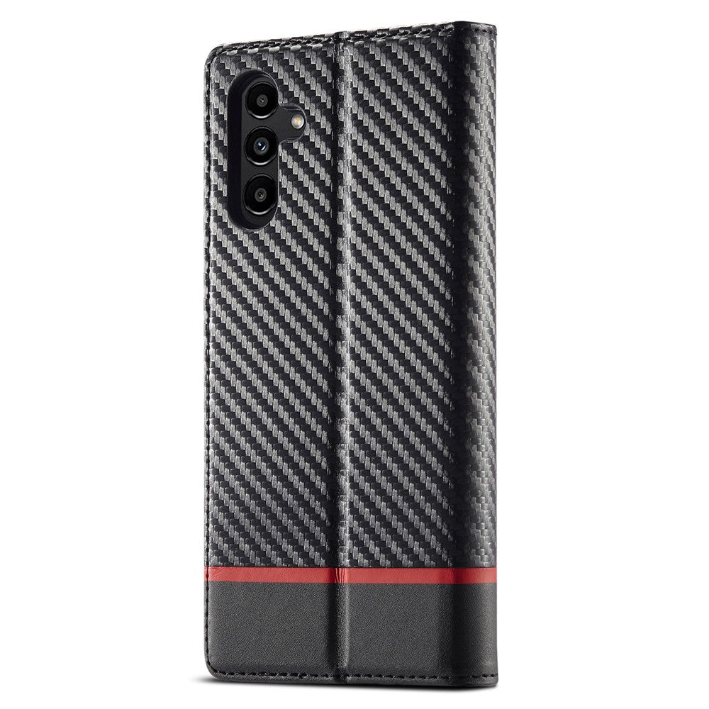 LC.IMEEKE Til Samsung Galaxy A15 5G / A15 4G Telefoncover Kulfibertekstur Skal PU Lædercover