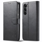 LC.IMEEKE For Samsung Galaxy S24+ Case Calf Texture Leather Stand Phone Protective Cover