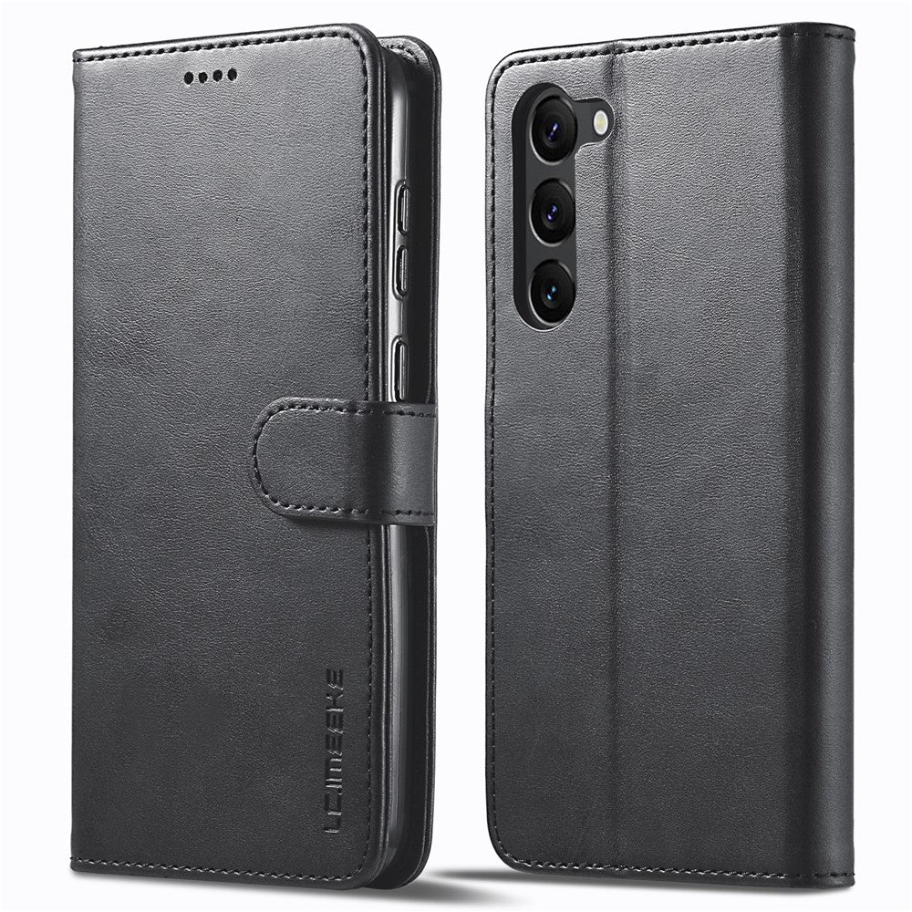 LC.IMEEKE For Samsung Galaxy S24+ Case Calf Texture Leather Stand Phone Protective Cover
