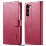 LC.IMEEKE For Samsung Galaxy S24+ Case Calf Texture Leather Stand Phone Protective Cover