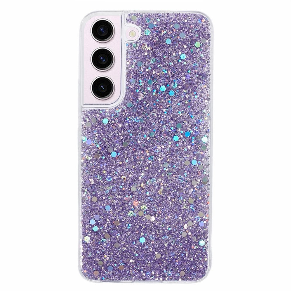 For Samsung Galaxy S23 TPU Case Sequins Powder Sparkle Phone Cover