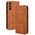 Til Samsung Galaxy A15 5G lædercover retro-telefoncover med pungstativ