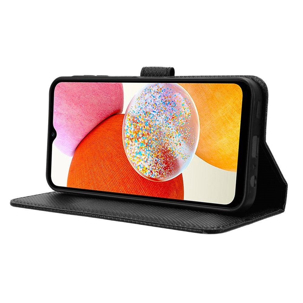 Til Samsung Galaxy A15 5G Etui Diamanttekstur Læder Pung Telefoncover