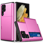 For Samsung Galaxy S24 Ultra Case TPU+PC Phone Cover with Card Holder