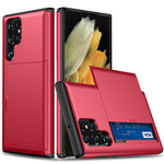 For Samsung Galaxy S24 Ultra Case TPU+PC Phone Cover with Card Holder