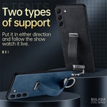 SULADA Fashion Series til Samsung Galaxy S24, stødsikkert mobilcover med støttefunktion og håndledsrem