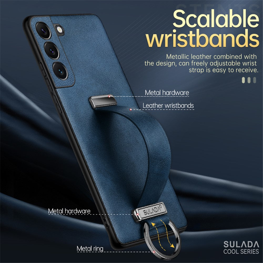 SULADA Fashion Series til Samsung Galaxy S24, stødsikkert mobilcover med støttefunktion og håndledsrem