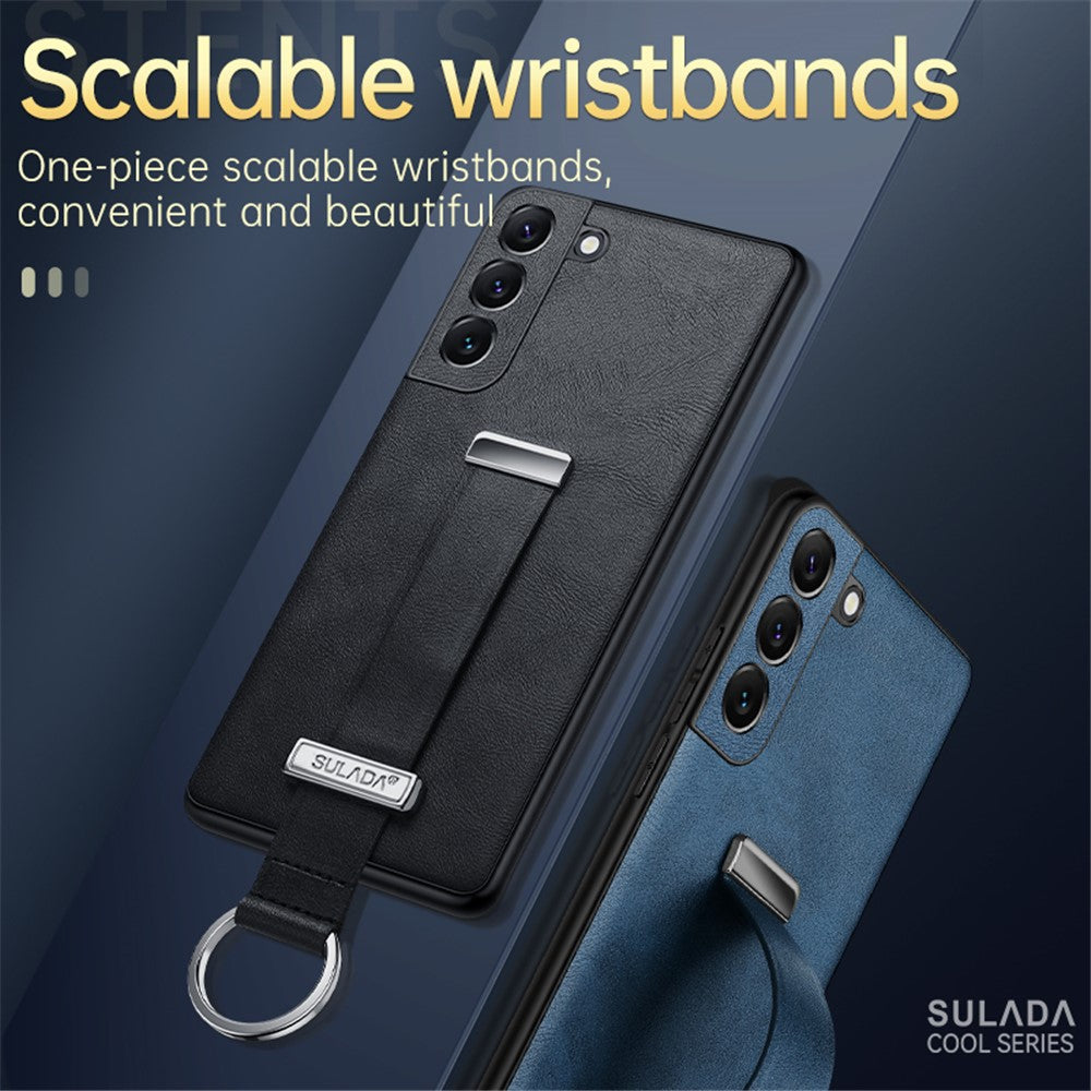 SULADA Fashion Series til Samsung Galaxy S24, stødsikkert mobilcover med støttefunktion og håndledsrem