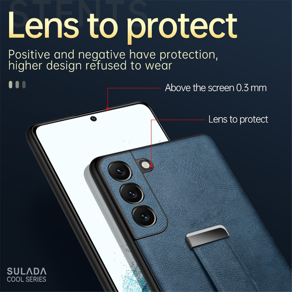 SULADA Fashion Series til Samsung Galaxy S24, stødsikkert mobilcover med støttefunktion og håndledsrem