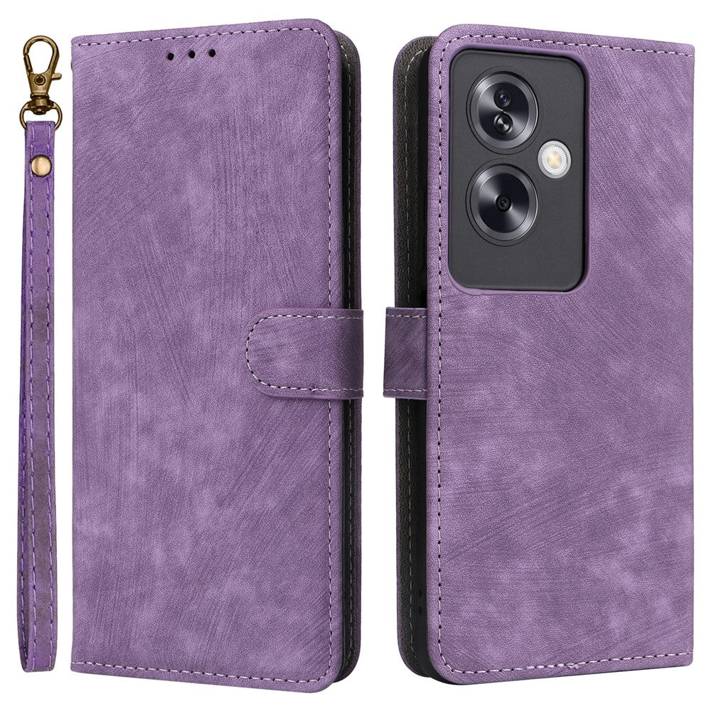 Oppo A79 5G / A2 5G / OnePlus Nord N30 SE 5G-mobilcover med rem, RFID-blokerende PU-læder og flipetui