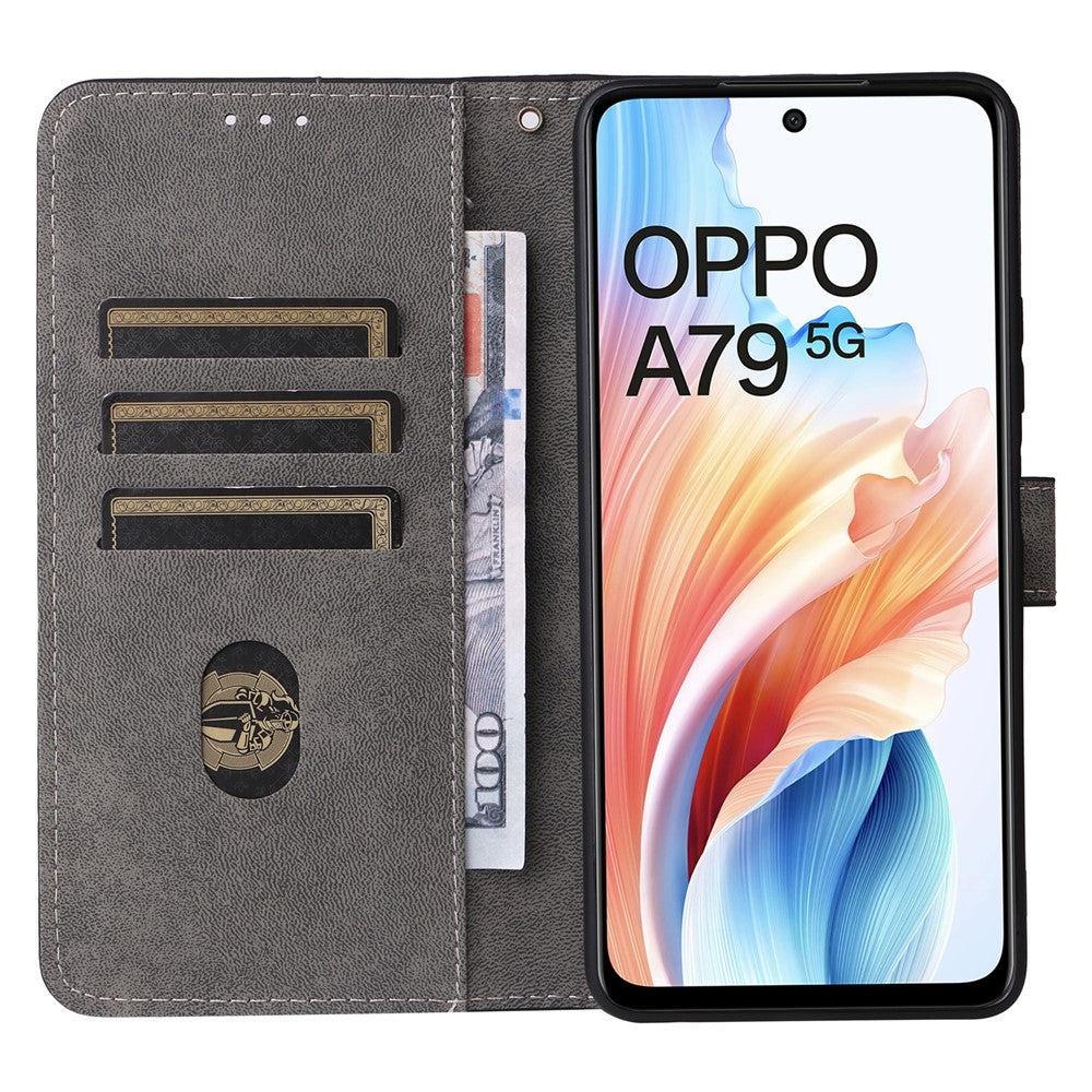 Oppo A79 5G / A2 5G / OnePlus Nord N30 SE 5G-mobilcover med rem, RFID-blokerende PU-læder og flipetui
