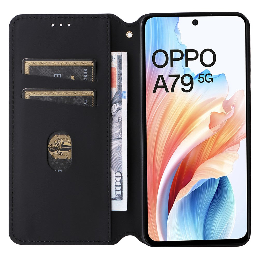 Oppo A79 5G / A2 5G / OnePlus Nord N30 SE 5G magnetisk mobilcover i PU-læder med pung