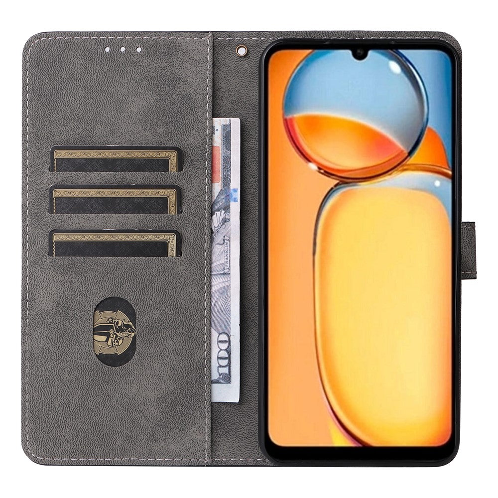 Xiaomi Poco C65 4G / Redmi 13C 4G Mobilskal med Rem PU Läder RFID Blockerande Fodral