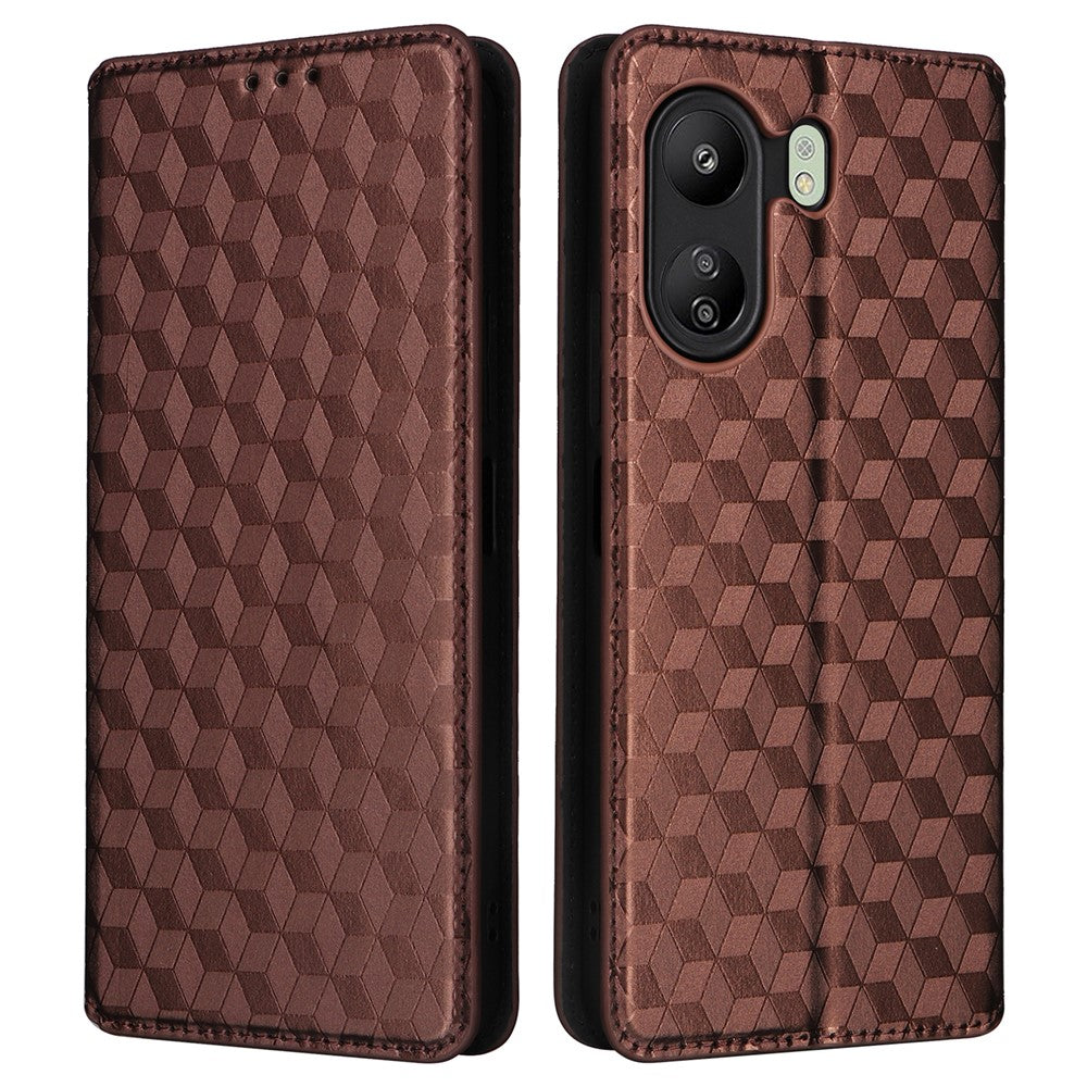 For Xiaomi Poco C65 4G / Redmi 13C 4G Cell Phone Cases Leather Wallet Imprinted Flip Cover