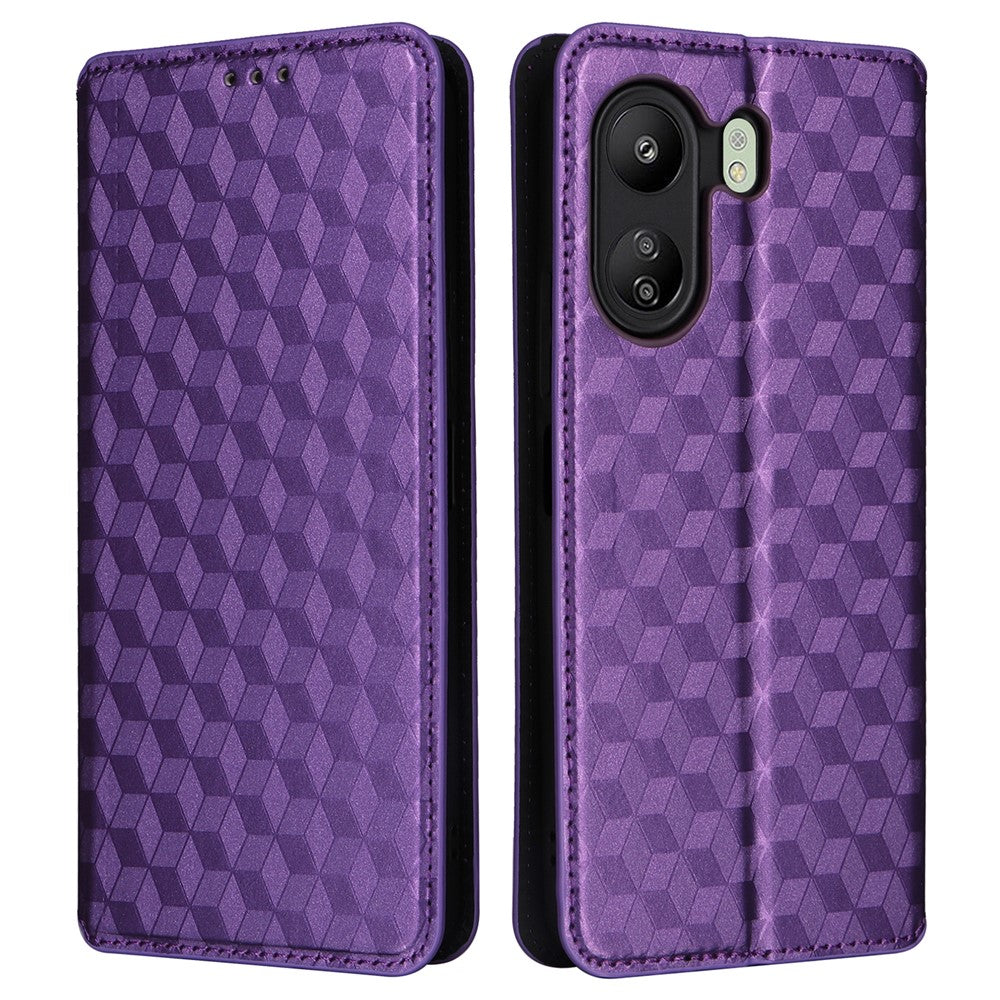 For Xiaomi Poco C65 4G / Redmi 13C 4G Cell Phone Cases Leather Wallet Imprinted Flip Cover