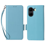 For Xiaomi Poco C65 4G / Redmi 13C 4G Cover PU Leather Wallet Cell Phone Case with Strap