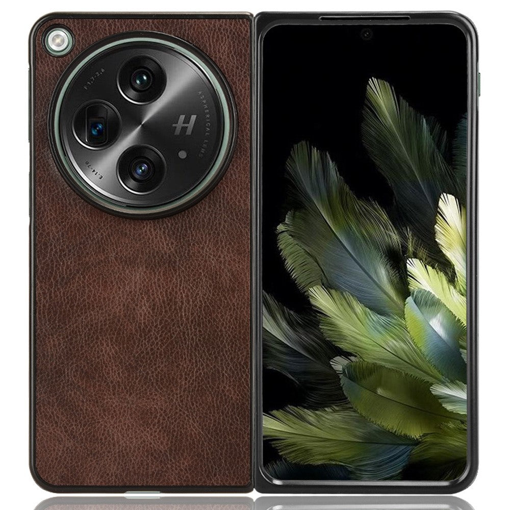 For OnePlus Open Case Litchi Texture Protective PU+PC Phone Cover