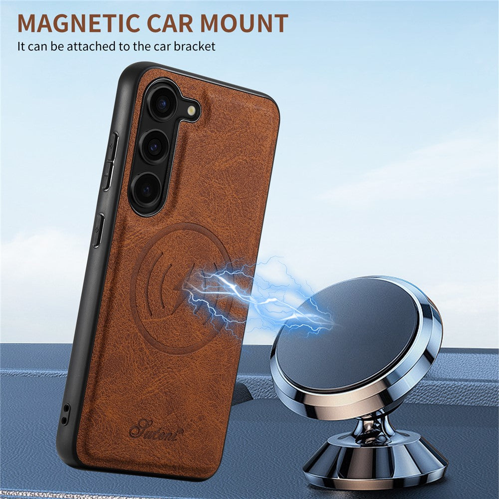 SUTENI H16 För Samsung Galaxy S23 Magnetiskt Avtagbart PU+TPU Fallskyddande Mobilskal