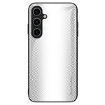 Samsung Galaxy A25 5G (Global) (161,0 x 76,5 x 8,3 mm) Härdat glasmobilskal Kolfiberstruktur