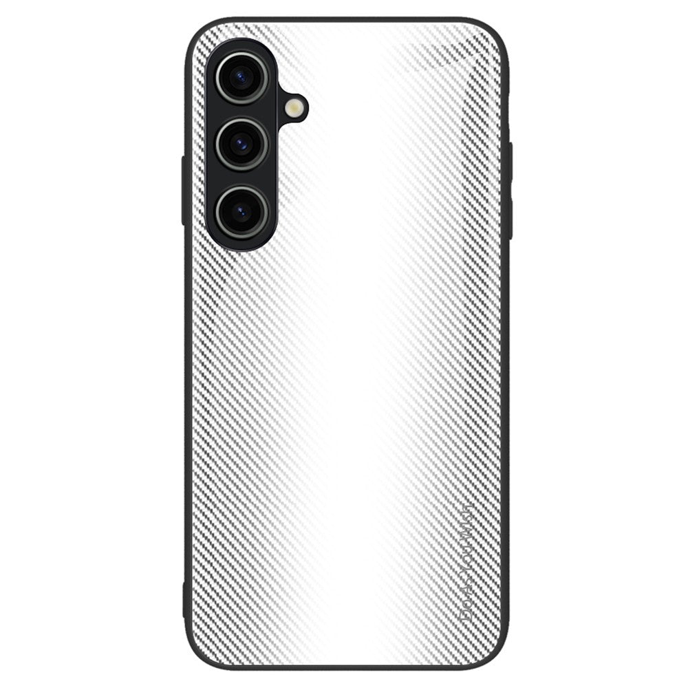 Samsung Galaxy A25 5G (Global) (161,0 x 76,5 x 8,3 mm) Härdat glasmobilskal Kolfiberstruktur