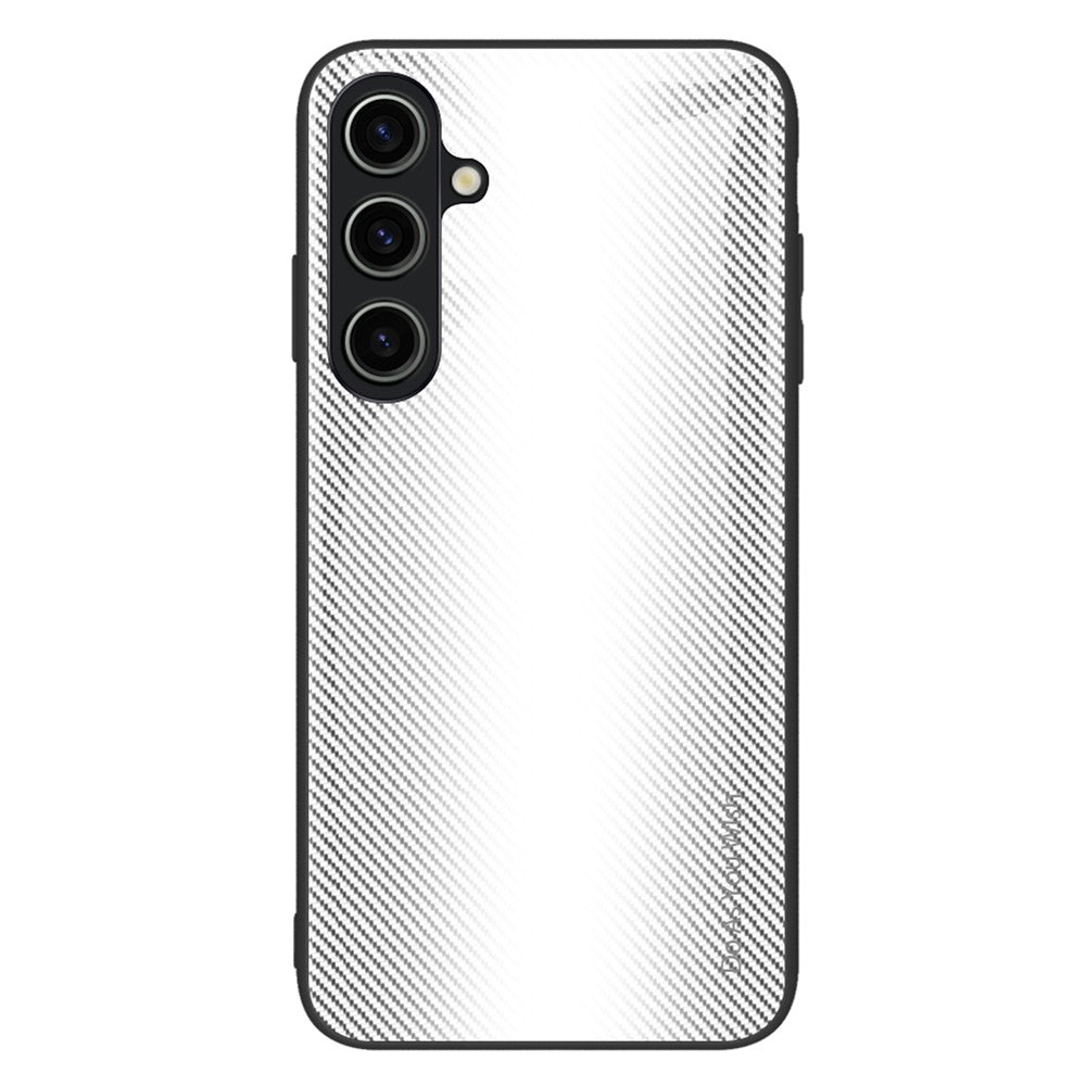Hærdet glas + TPU telefoncover til Samsung Galaxy A05s 4G telefoncover med kulfibertekstur