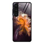 For Samsung Galaxy S24 Case Marble Pattern Shockproof Tempered Glass+PC+TPU Phone Cover