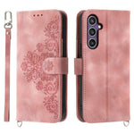 For Samsung Galaxy S24 Case Multiple Card Slots Leather Stand Cover with Straps