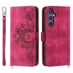 For Samsung Galaxy S24 Case Multiple Card Slots Leather Stand Cover with Straps