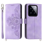For Xiaomi 14 Pro Case Wallet Leather Phone Cover with Hand Strap + Shoulder Strap