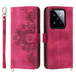 For Xiaomi 14 Pro Case Wallet Leather Phone Cover with Hand Strap + Shoulder Strap