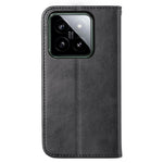 For Xiaomi 14 Phone Case Scratch-proof PU Leather Imprinted Wallet Cover