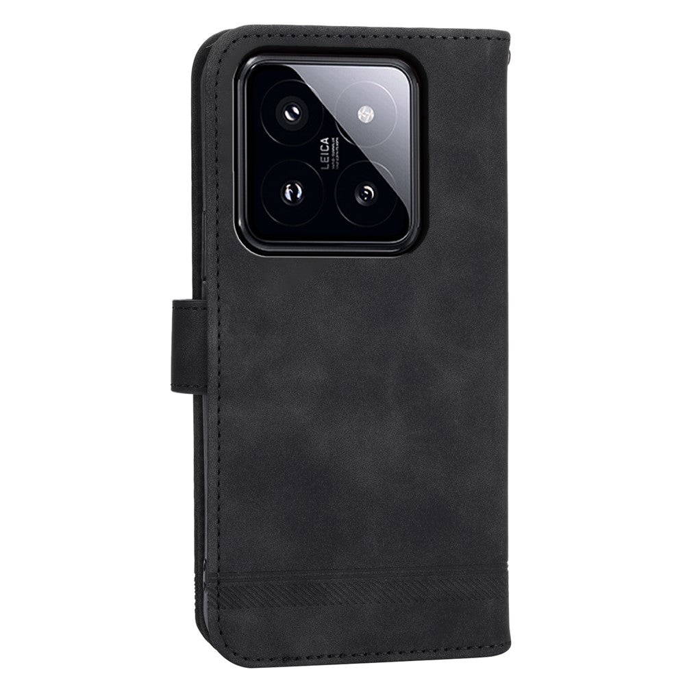 DIERFENG DF-03 For Xiaomi 14 Pro Case Scratch-resistant PU Leather Phone Stand Cover