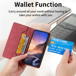 DF-05 til Samsung Galaxy A25 5G (Global) (161,0 x 76,5 x 8,3 mm) Mobiltelefonetui RFID-blokerende PU-læder stand-cover