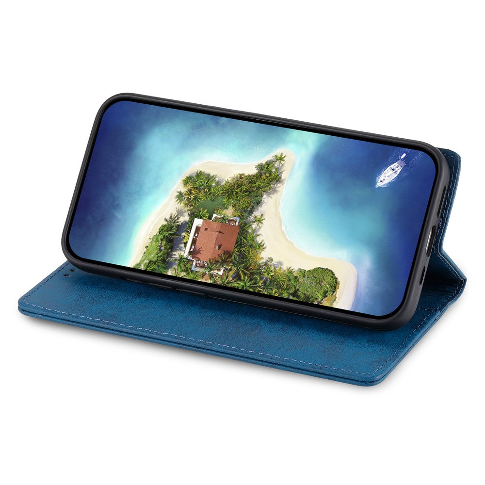 DF-05 Retro RFID Blocking Phone Shell for Xiaomi 14 Case Phone Stand Cover PU Leather Wallet