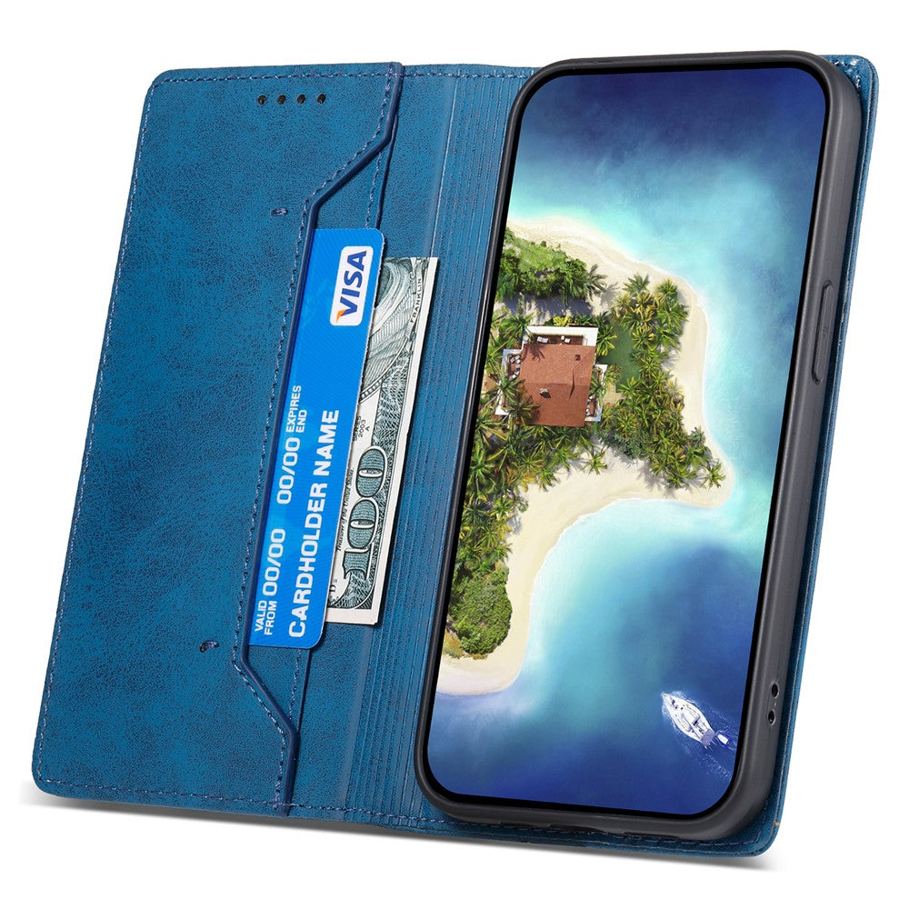 DF-05 Retro RFID Blocking Phone Shell for Xiaomi 14 Case Phone Stand Cover PU Leather Wallet