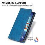 DF-05 Retro RFID Blocking Phone Shell for Xiaomi 14 Case Phone Stand Cover PU Leather Wallet