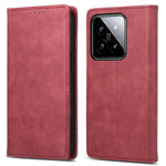 DF-05 Retro RFID Blocking Phone Shell for Xiaomi 14 Case Phone Stand Cover PU Leather Wallet