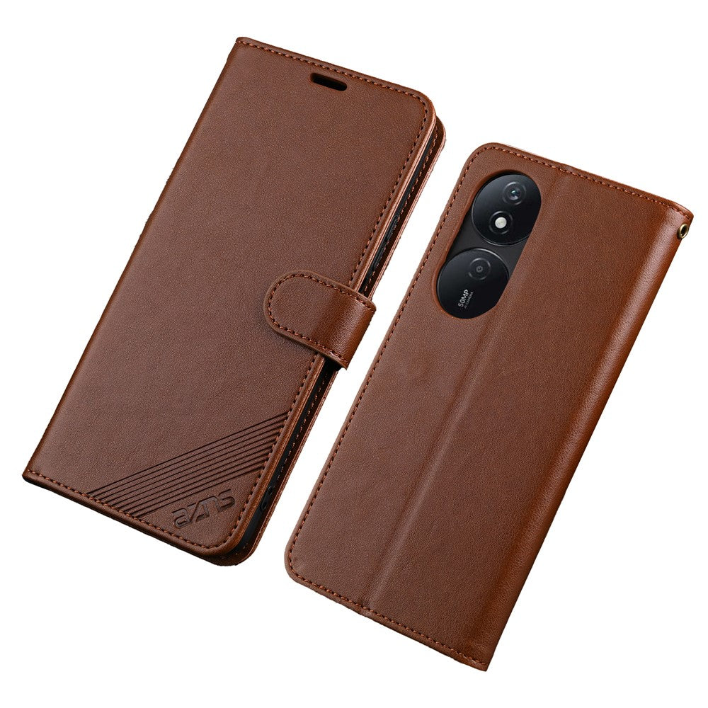 AZNS For Honor Play 50 Plus 5G Cover Anti-fald TPU+PU Læder Pung Smartphone Cover