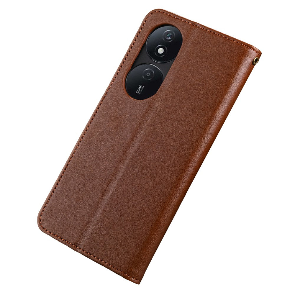 AZNS For Honor Play 50 Plus 5G Cover Anti-fald TPU+PU Læder Pung Smartphone Cover