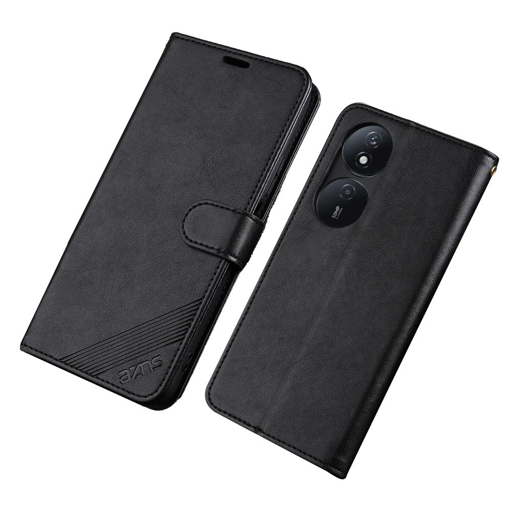 AZNS For Honor Play 50 Plus 5G Cover Anti-fald TPU+PU Læder Pung Smartphone Cover