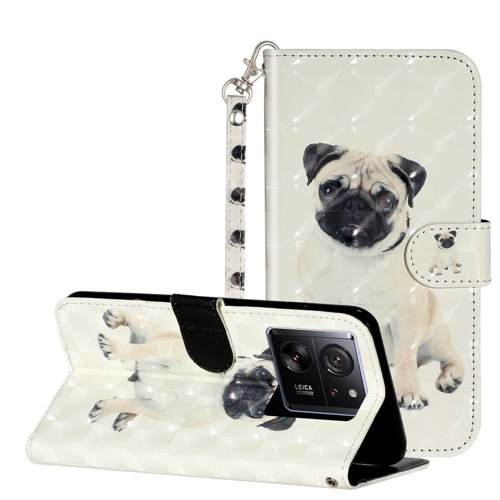 For Xiaomi 13T / 13T Pro / Redmi K60 Ultra Case PU Leather 3D Pattern Folio Phone Cover