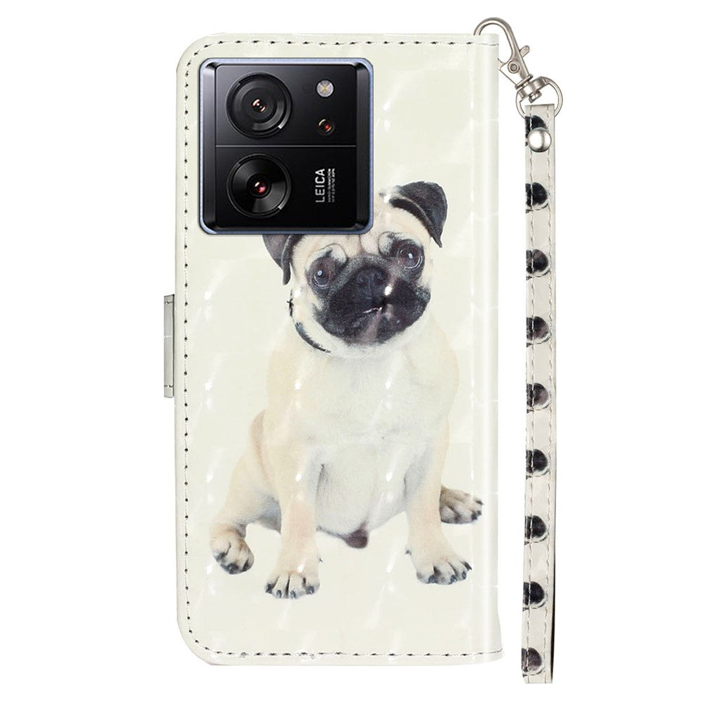 For Xiaomi 13T / 13T Pro / Redmi K60 Ultra Case PU Leather 3D Pattern Folio Phone Cover