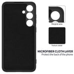 For Samsung Galaxy S24+ Cell Phone Case Liquid Silicone Soft Liner Cover with Strap
