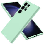 For Samsung Galaxy S24 Ultra Case Shockproof Liquid Silicone Smartphone Cover with Strap