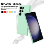 For Samsung Galaxy S24 Ultra Case Shockproof Liquid Silicone Smartphone Cover with Strap