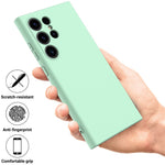 For Samsung Galaxy S24 Ultra Case Shockproof Liquid Silicone Smartphone Cover with Strap