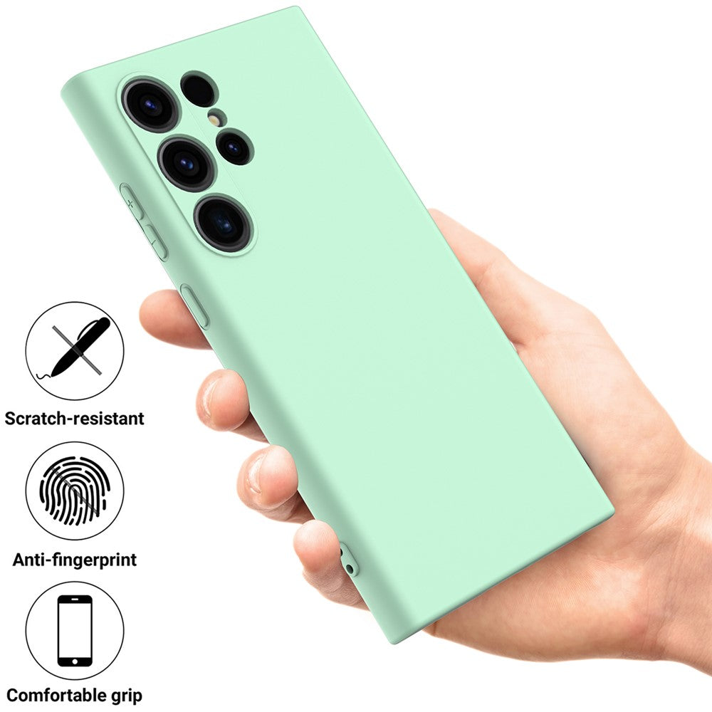 For Samsung Galaxy S24 Ultra Case Shockproof Liquid Silicone Smartphone Cover with Strap