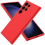 For Samsung Galaxy S24 Ultra Case Shockproof Liquid Silicone Smartphone Cover with Strap